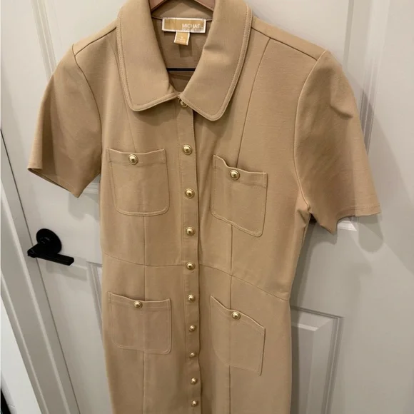 Michael Kors Beige Collared Dress - Picture 3 of 7